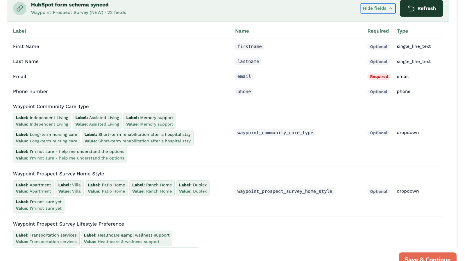 Re-reading an updated HubSpot form definition in Waypoint Converts